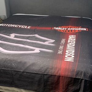 Harley-Davidson Black and Red Duvet Cover